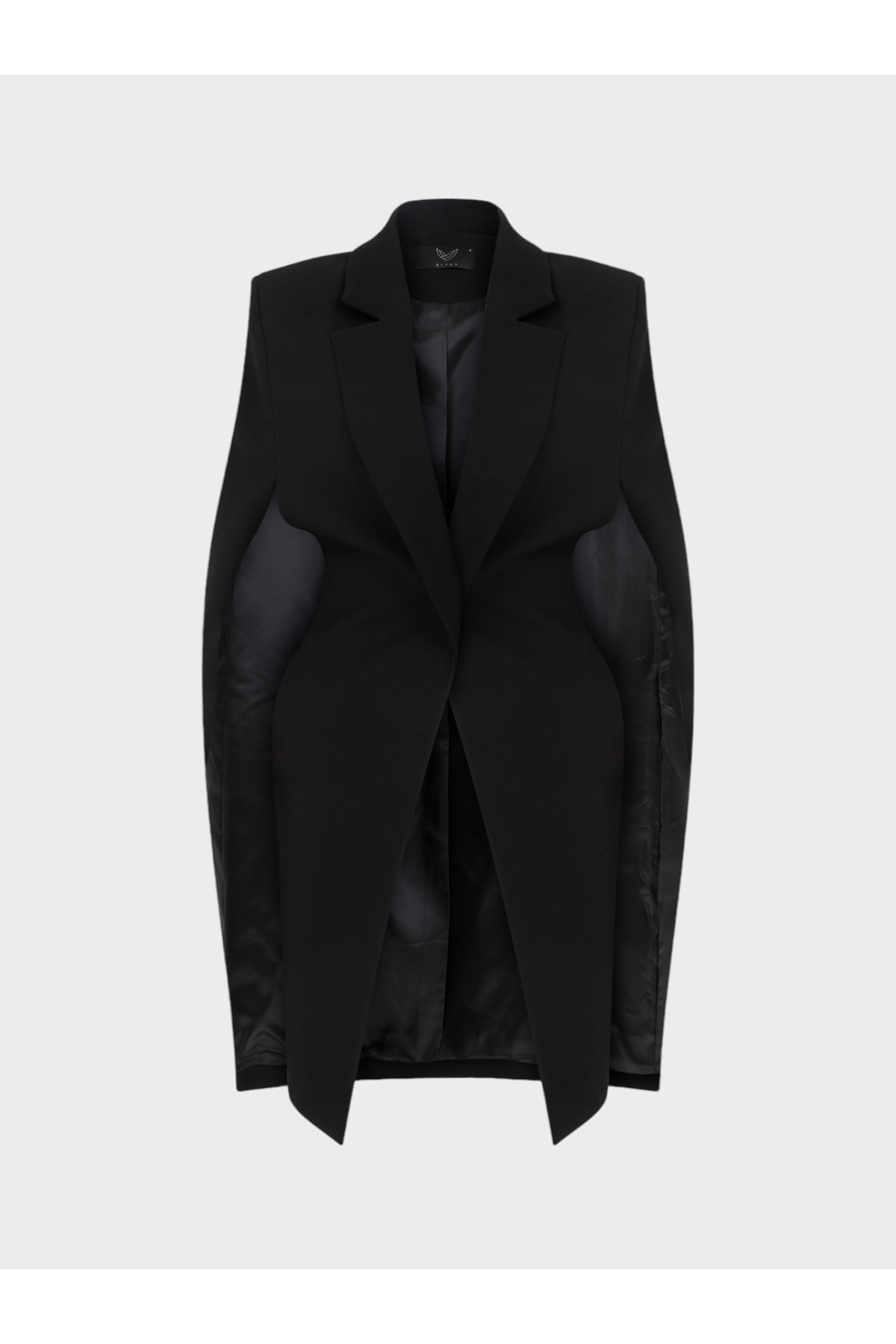 کت شنل شیک طرح ویژه کرپ ساتن براق - مشکی