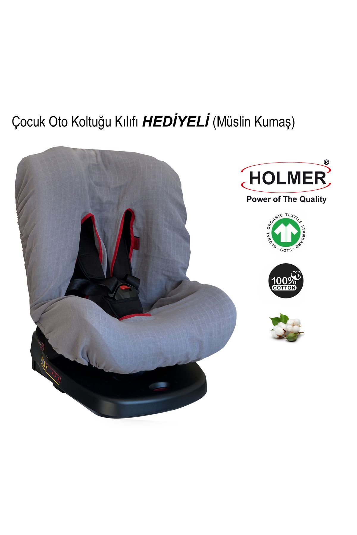 (KILIF) 360° Dönebilir Aero 3d Oto Koltuğu 0-36kg Siyah Müslin Kılıf