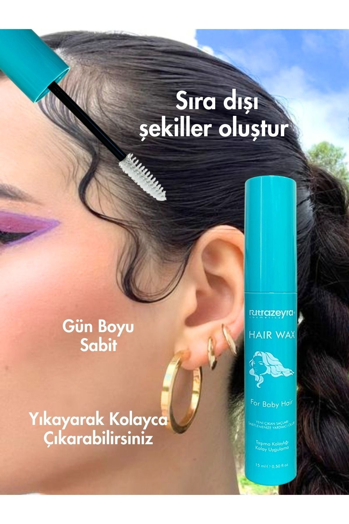 Fırça Başlıklı Hair Wax - Bebek Saçlar Ve Yeni Çıkan Saçlar Için Premium Saç Waxı