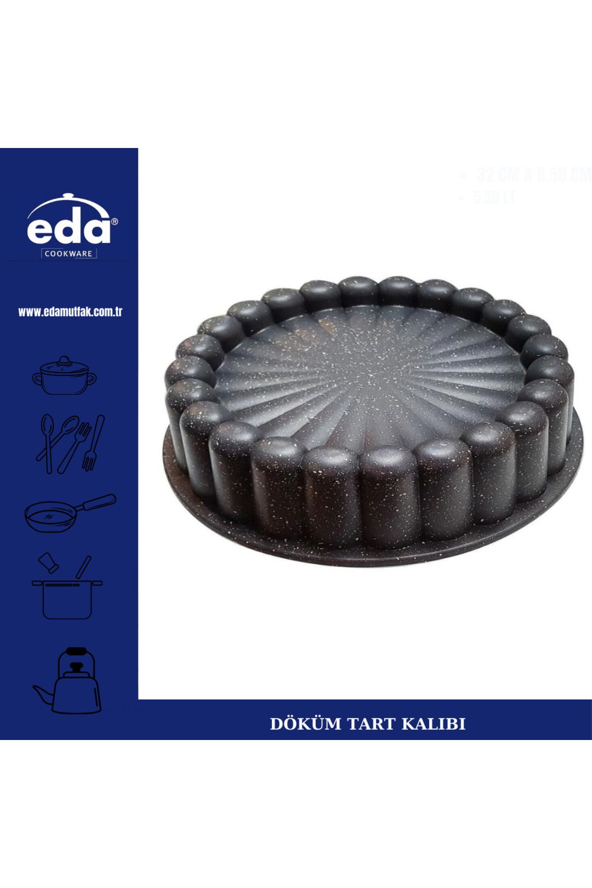 Eda Granit Kaplama 26 CmDilimli Tart Kalıbı