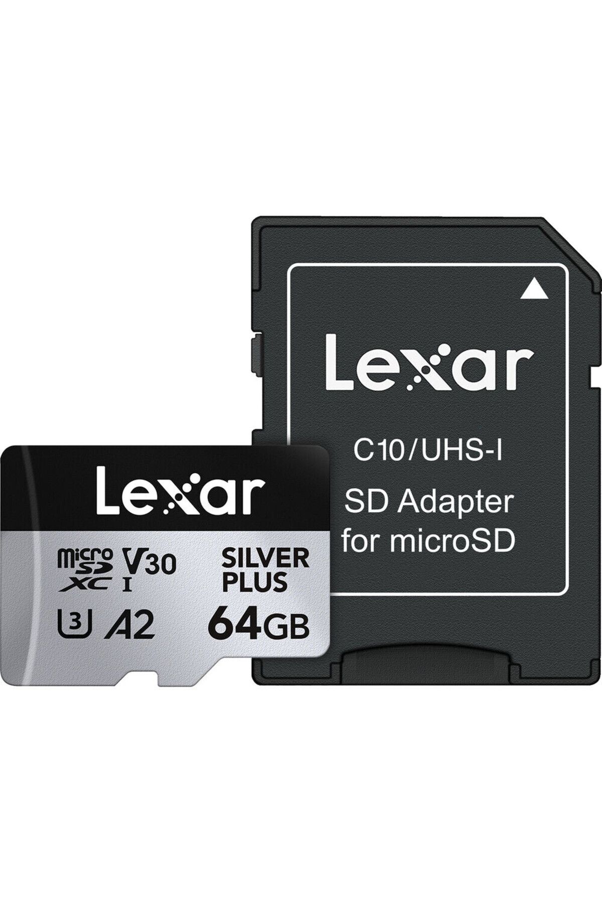 Lexar 64GB Silver Plus 205mb4K V30 UHSI Micro...