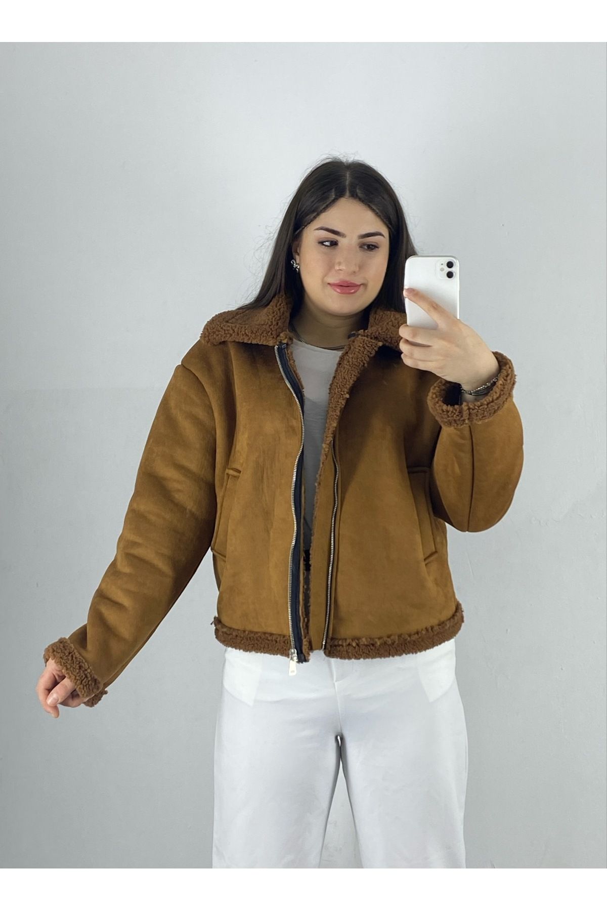 The Moda Süet Basic KürklüCeket