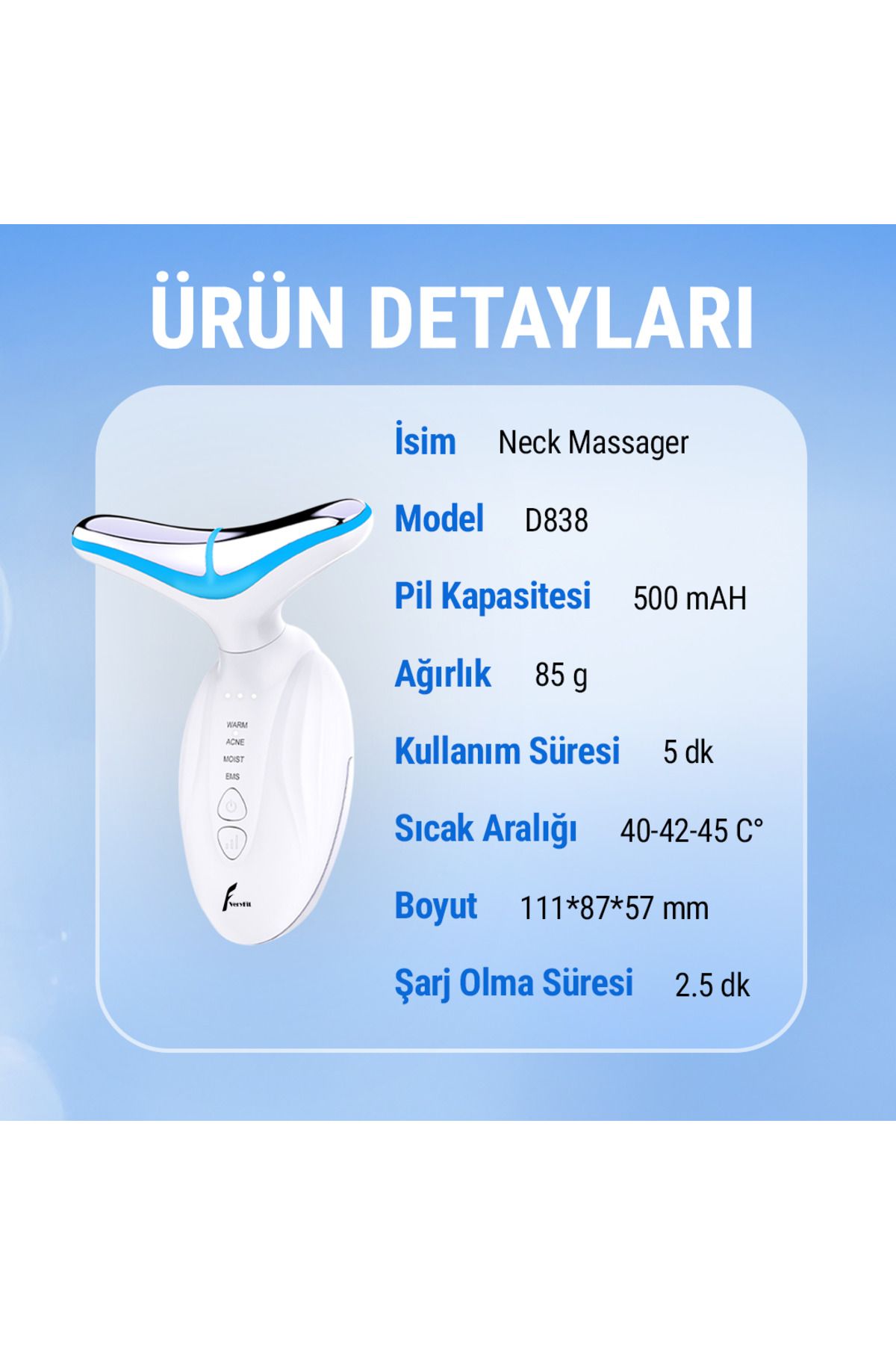 4 Modlu Led Işıklı Titreşimli Sıkılaştırıcı Kırışıklık Karşıtı Ve Giderici EMS Güzellik Masaj Cihazı