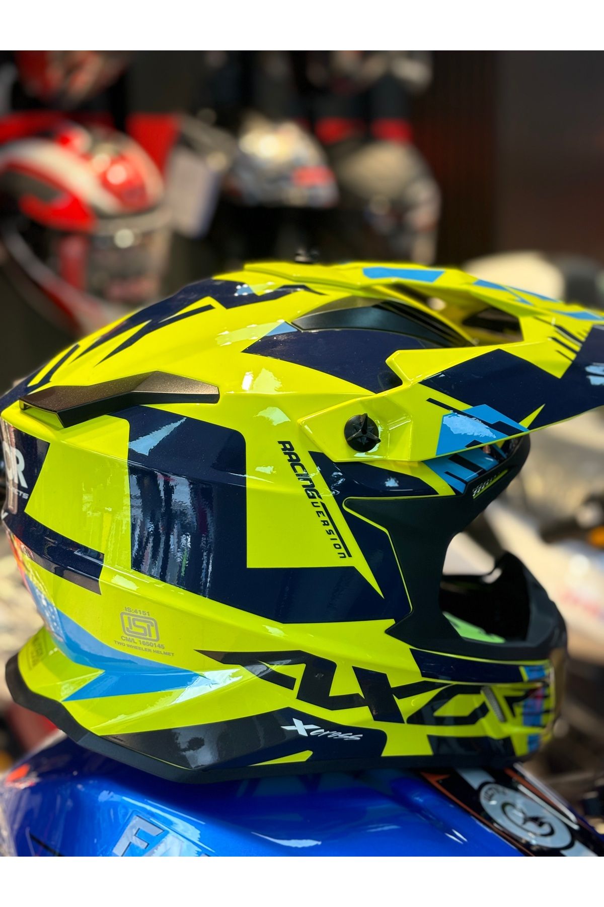 X- Cross Neon Yellow Blue