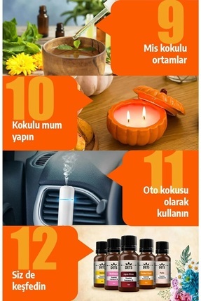 Doğal 6'lı Aromaterapi Uçucu Yağ Seti Zarafet Ferahlık Ve Kadınların Favorisi Için %100 Doğal Yağlar Image 4
