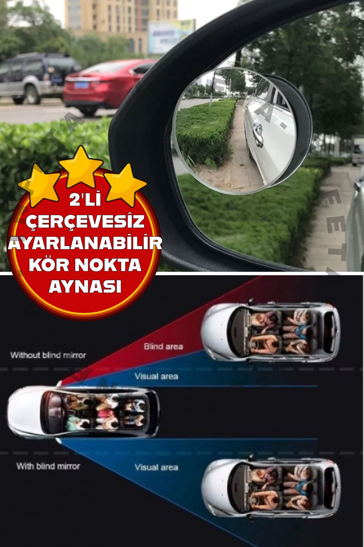 İnfeta Kör Nokta Aynası ParkAynası 360 Derece...