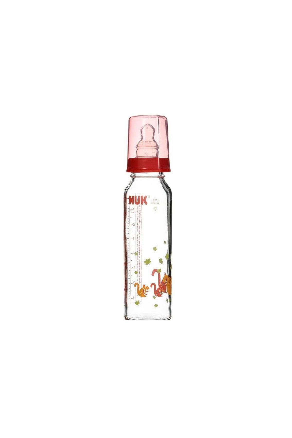 Nuk Silikon Emzikli CamBiberon 250 ml - Kırmı...