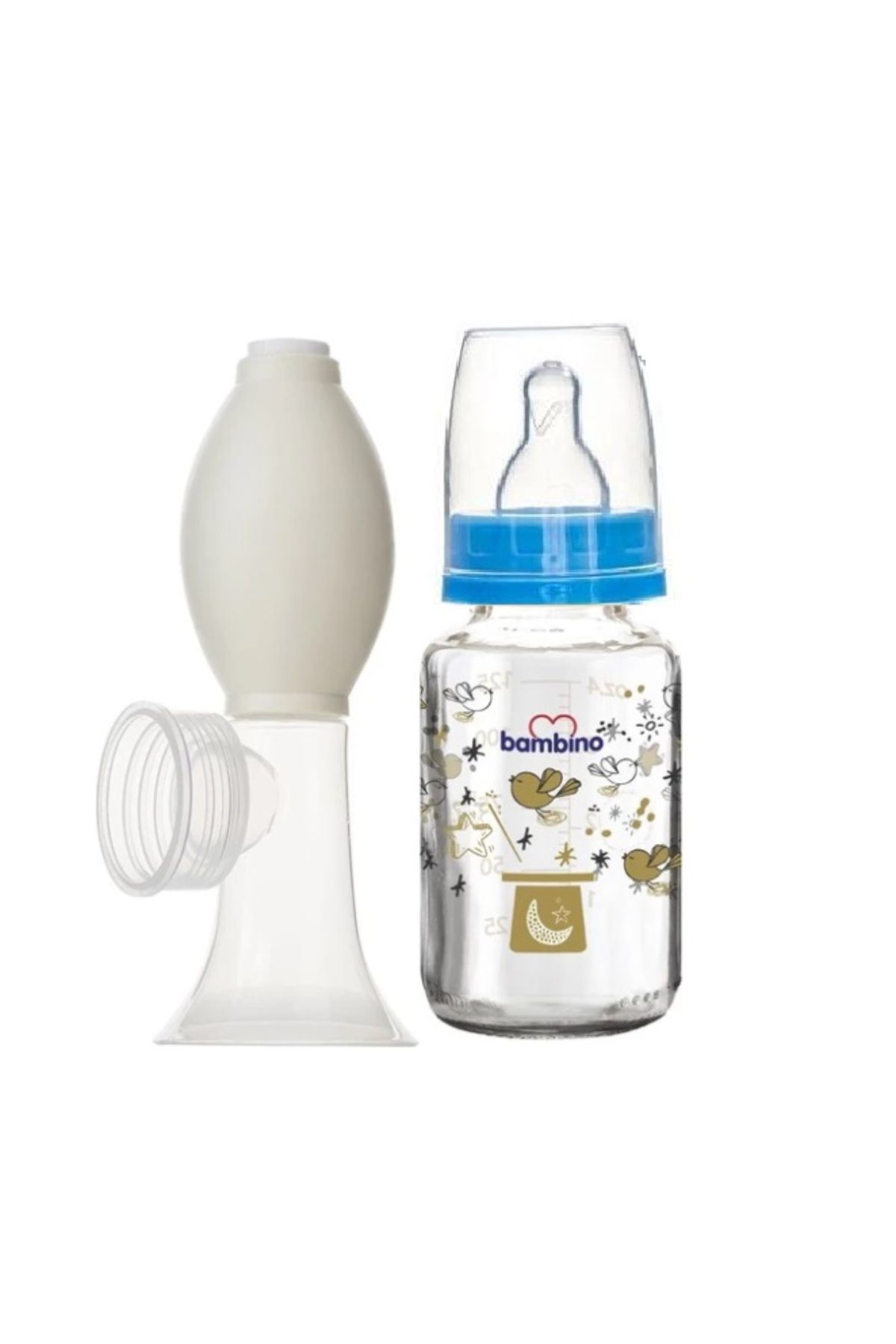 Bambino Cam Biberonlu TirleMavi 125 ml