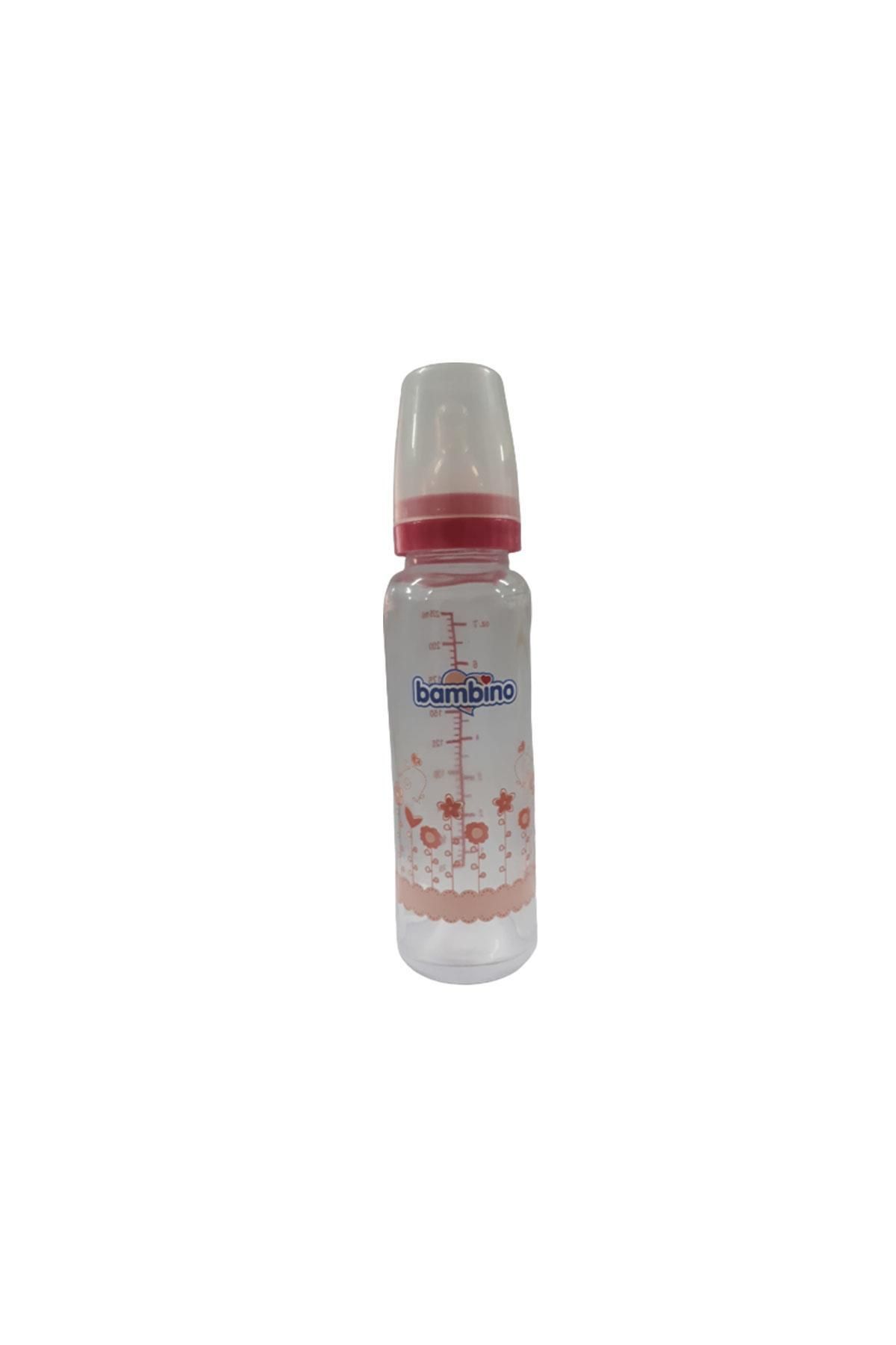 Bambino Bambiş Cam Biberon-Pembe 225ml