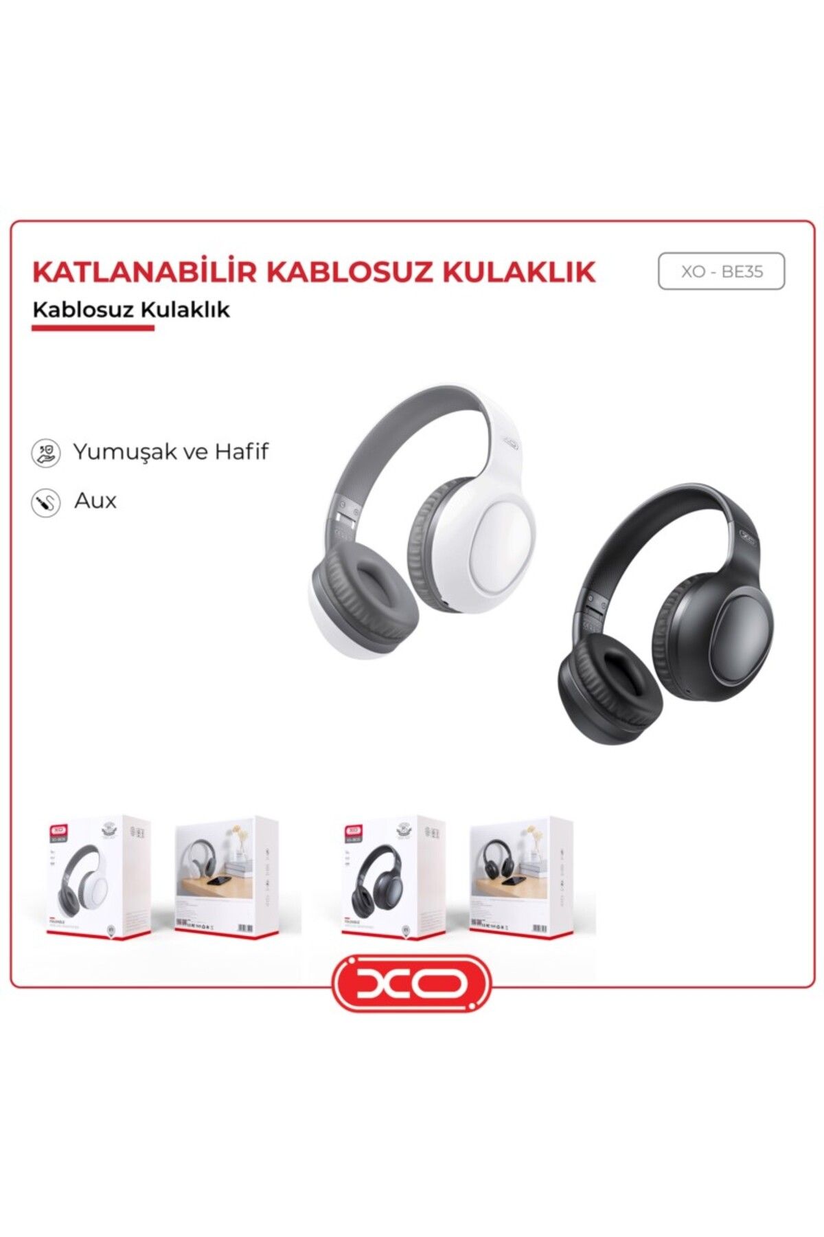 Katlanabilir 3.5 Mm Jack Girişli Android Iphone Uyumlu Wireless Bluetooth Kablosuz Kulaklık