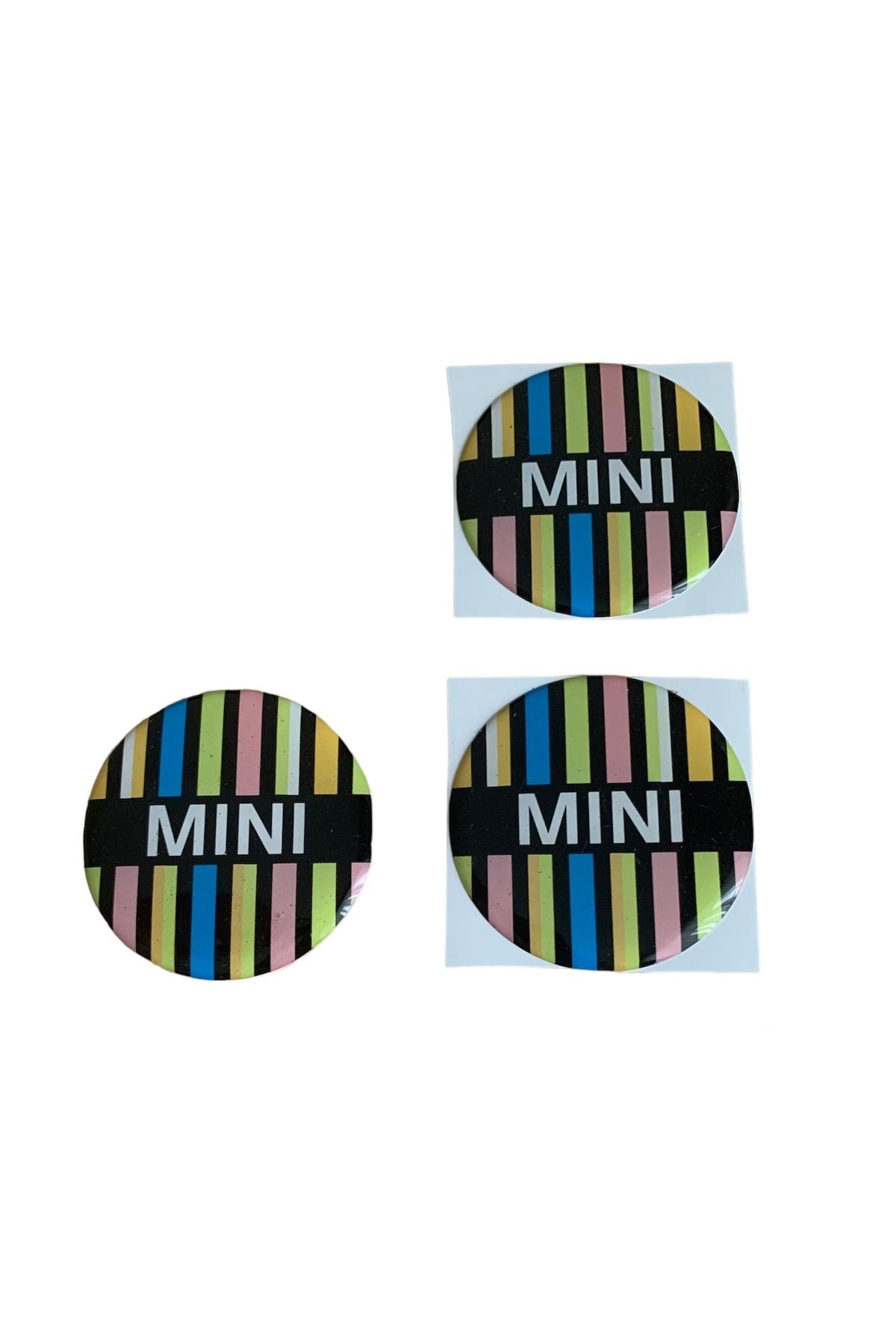 MİNİ COOPER RENKLİ 56 MM JANT GÖBEK DAMLA STICKER