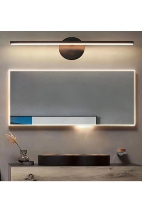 Modern Dekoratif Ledli Tasarım Siyah Renk Gün Işığı Aplik 50 CM Image 0