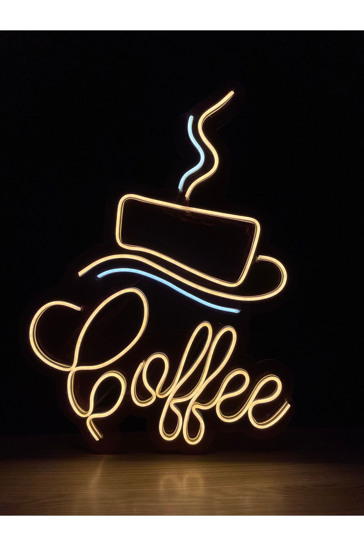 Neon LED Tabela Dekoratif Aydınlatma -Coffee, 50x60cm-