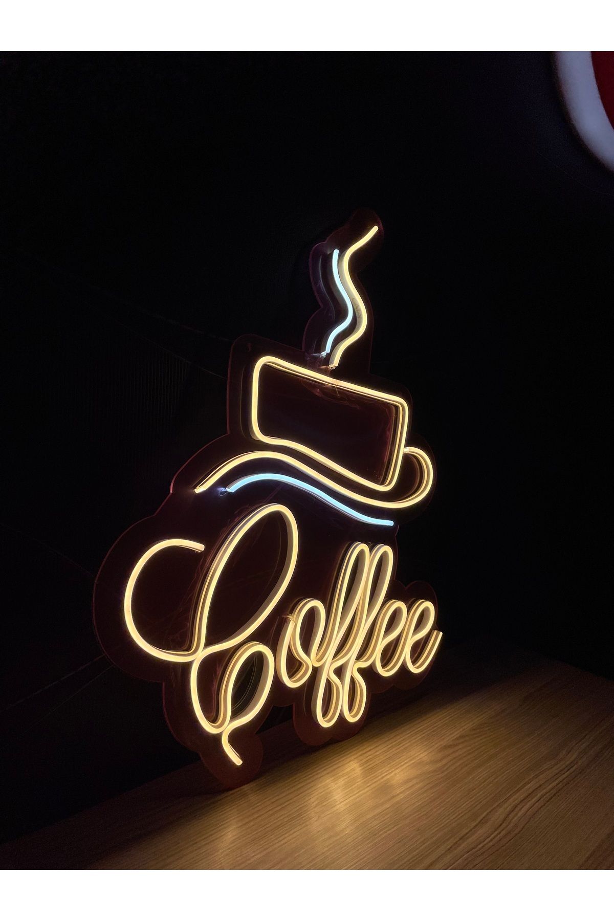 Neon LED Tabela Dekoratif Aydınlatma -Coffee, 50x60cm-