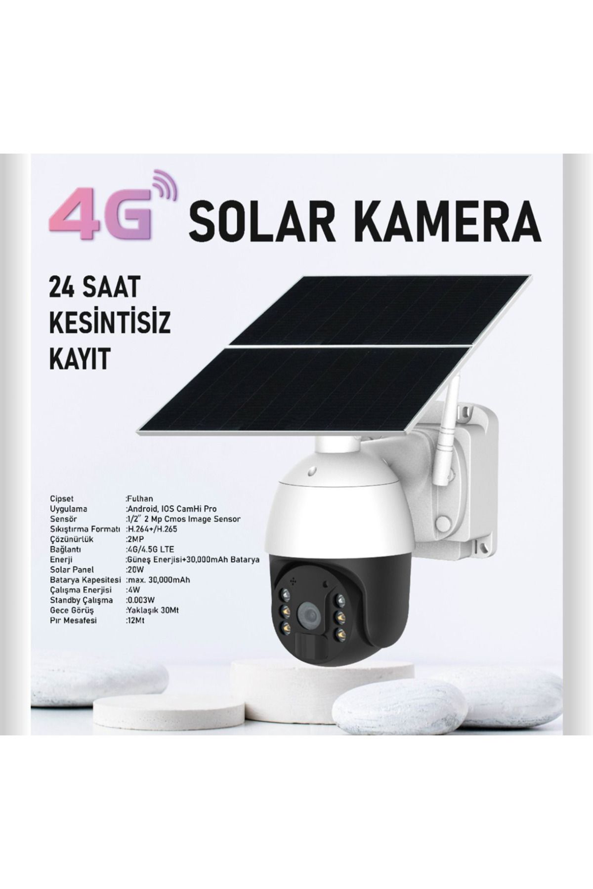 Urfakent 4G Solar Kamera 7/24Kayıt Yüksek Don...