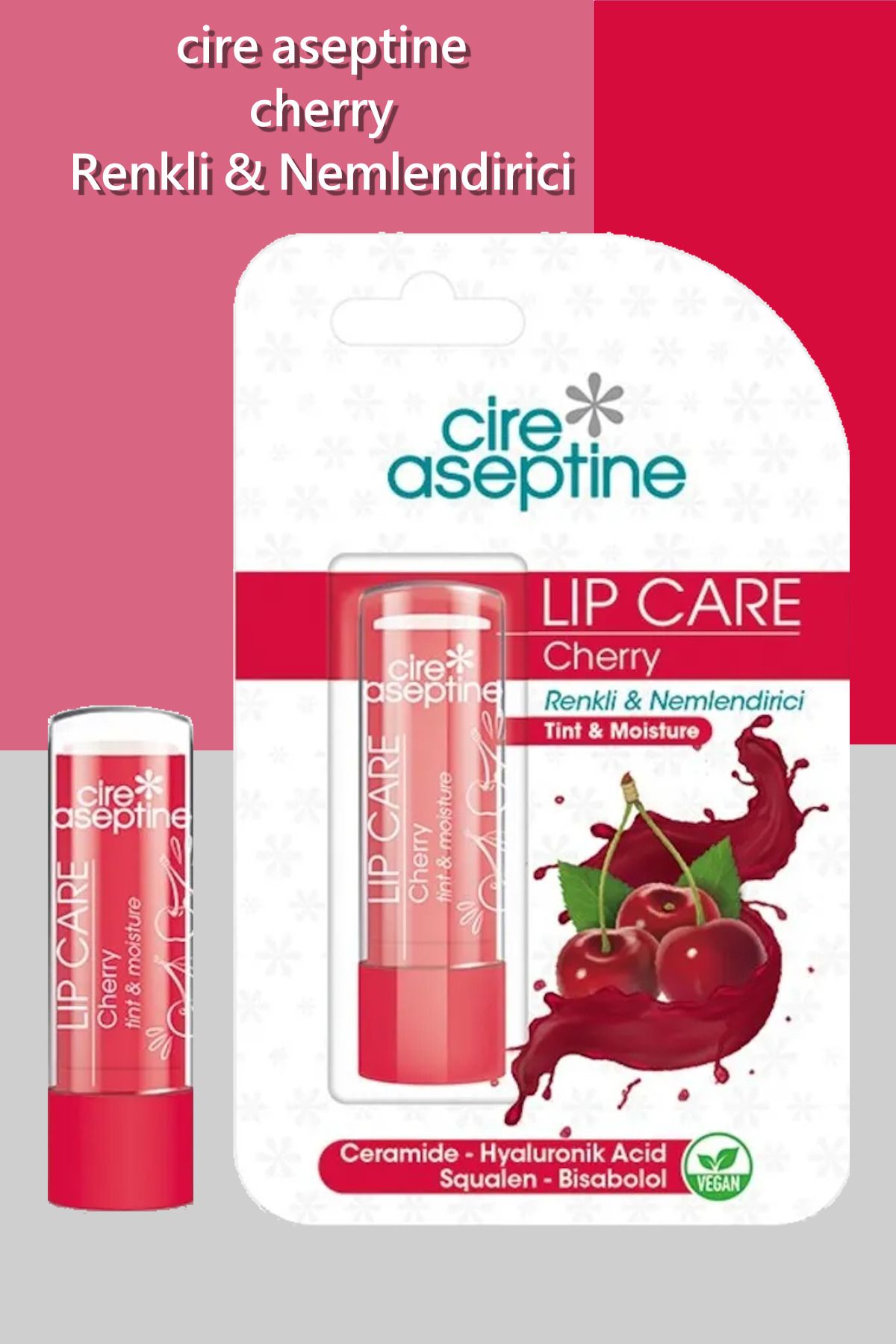 Cire Aseptine Lip Care Cherry(vişne) Renkli D...