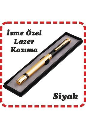 Kişiye Özel Isim Yazılı Roller Kutulu Metal Imza Kalemi Siyah Image 0