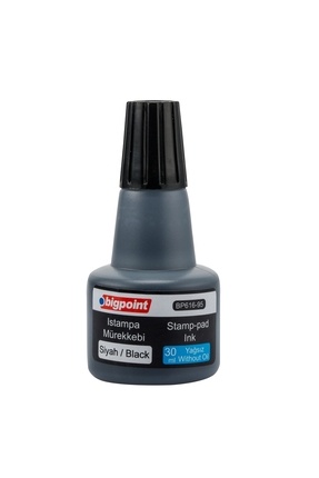 | Istampa Mürekkebi, Kaşe Ve Istampa Ile Uyumlu - Yağsız Ve Kalıcı Mürekkep, Siyah, 30 ml Image 0