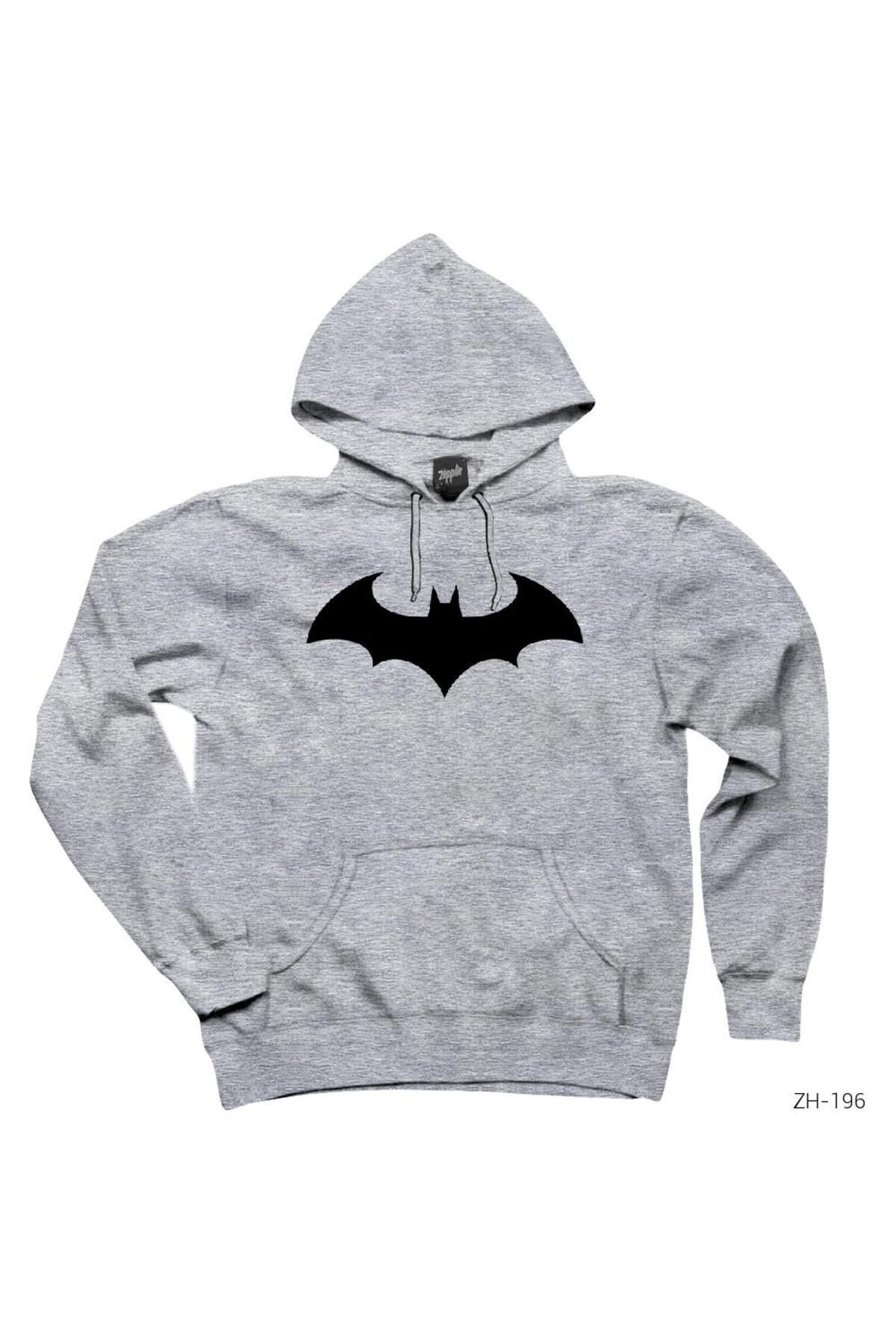 CrowsGate Batman Arkham 3DGri Kapşonlu Sweats...