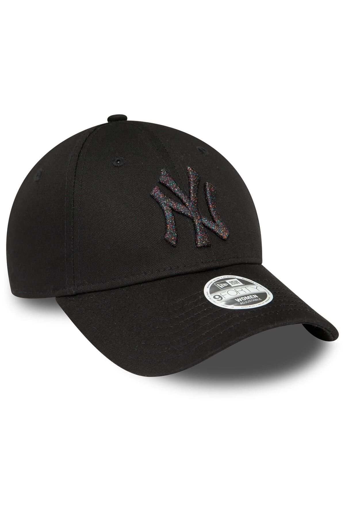 Şapka - Wmns Metallic Logo 9forty New York Yankees - Siyah