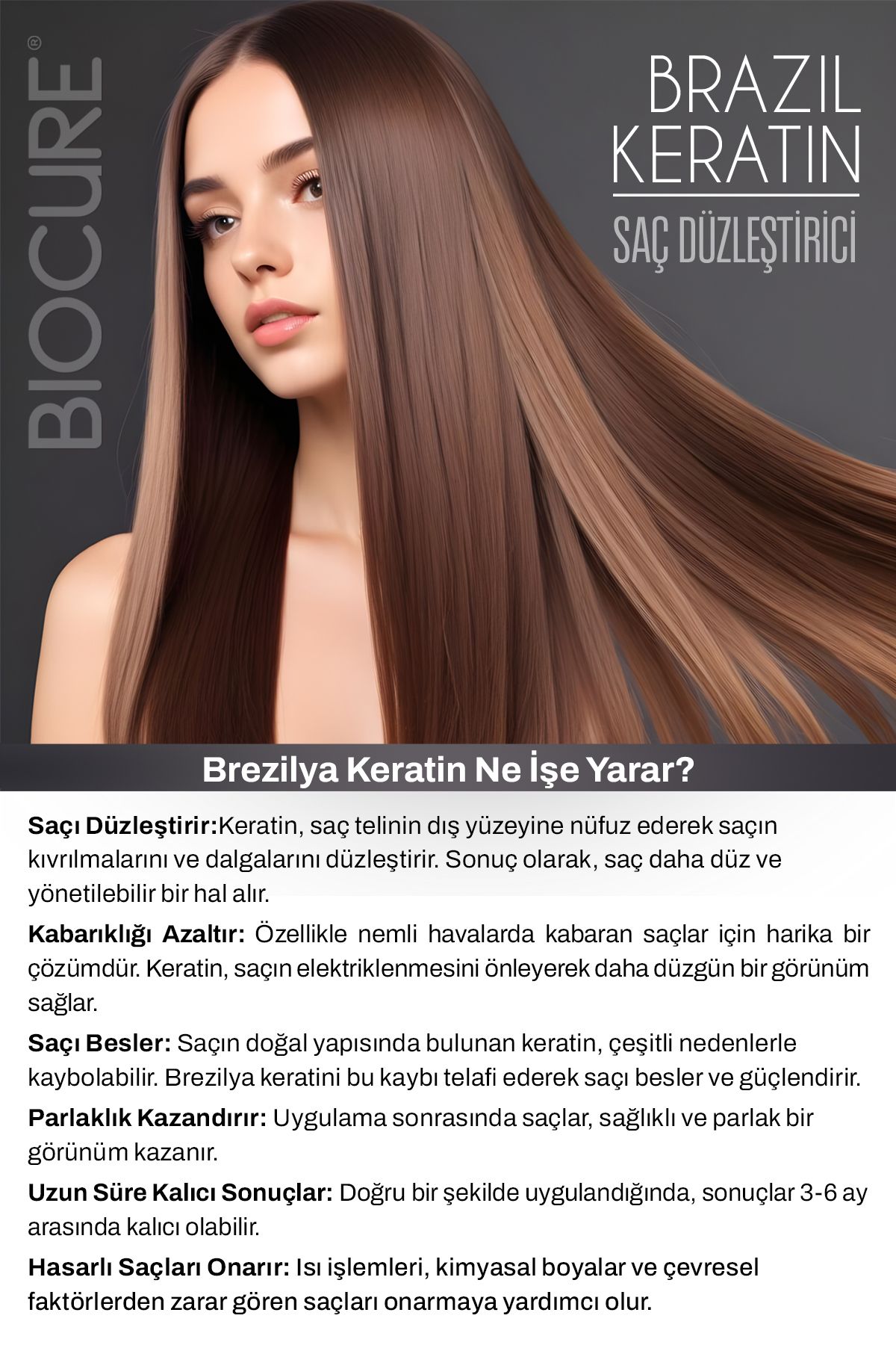 Saç Düzleştirici Keratin Bakımı Brezilya Fönü 500 Ml Kokusuz Dumansız