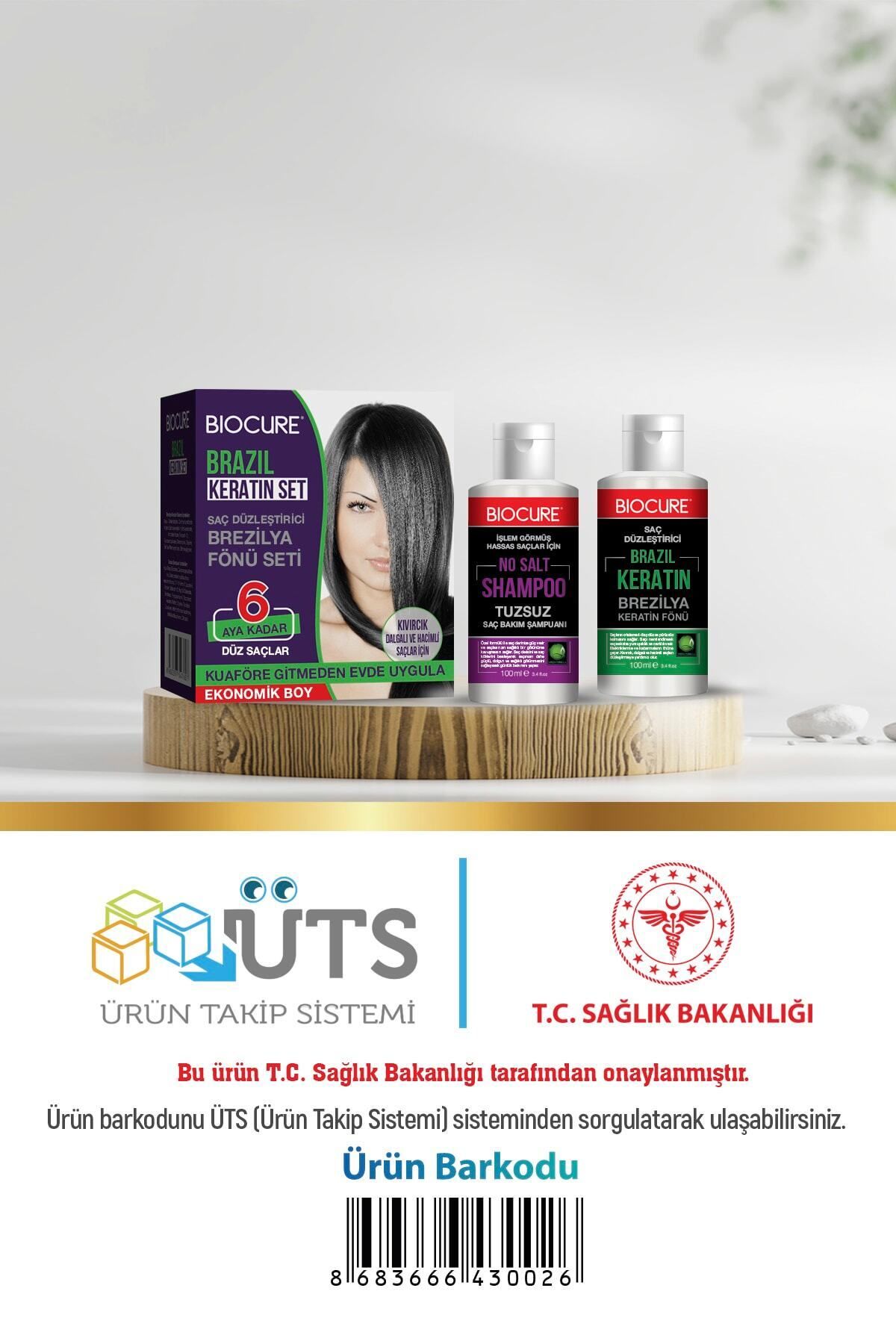 Brezilya Fönü Keratini 2'li Mucizevi Bakım Seti Keratin - Şampuan Botox Etkili / Evde Kullanım Seti