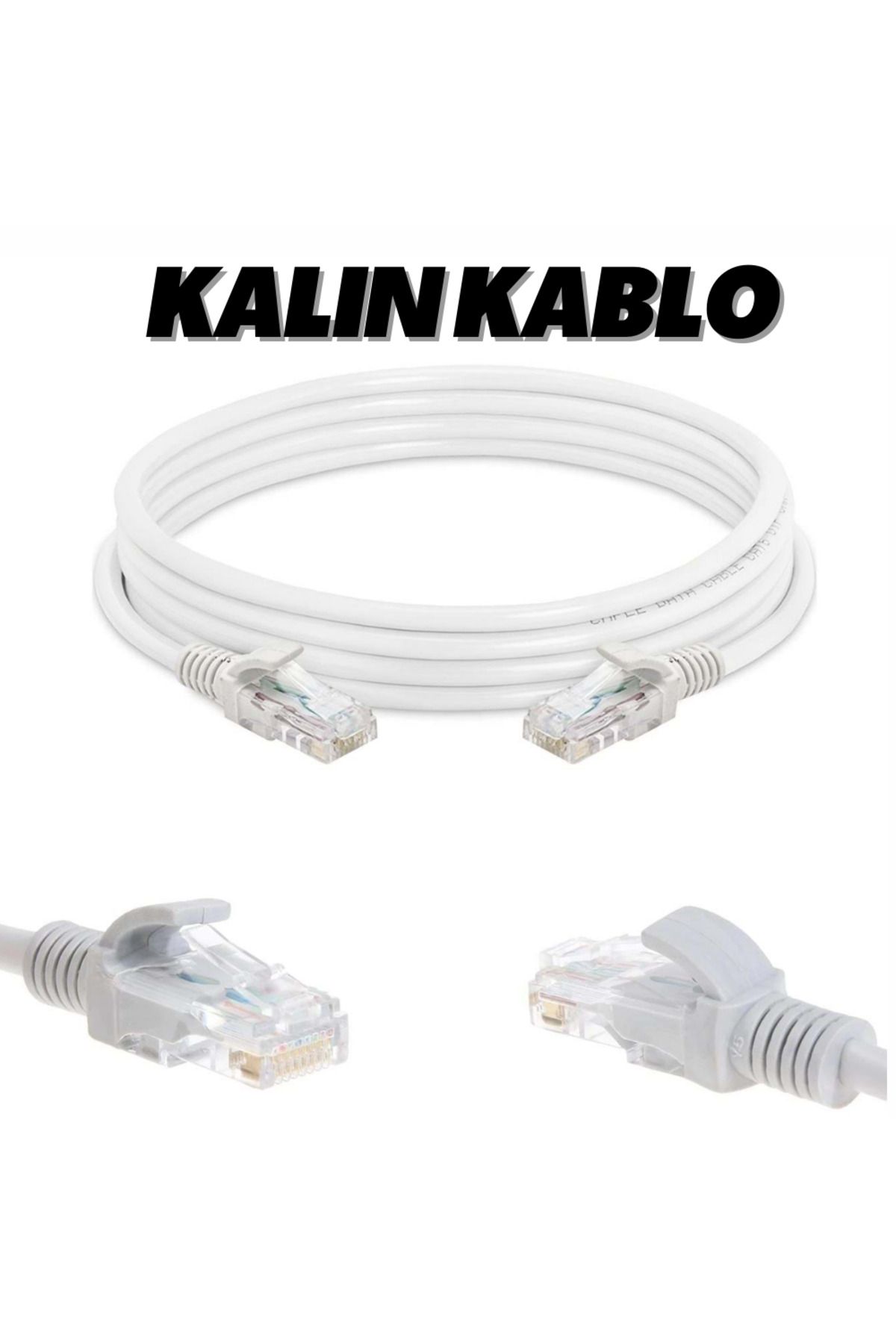 Cat6 15mt Lan Ethernet Kablosu Dayanıklı Fabrikasyon metre İnternet Kablo