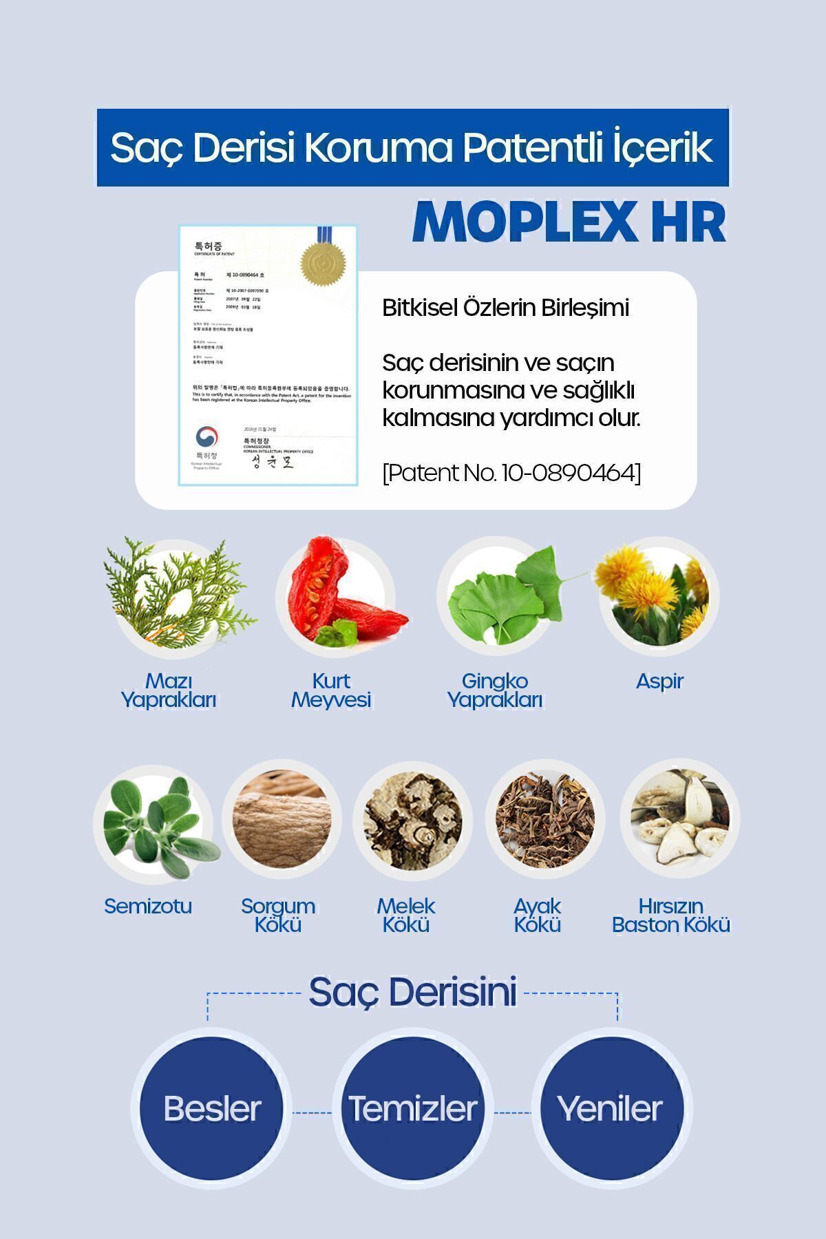 Lab Dökülme Karşıtı Bakım Şampuanı Saç Uzamasını Destekleyen 17 Tip Amino Asit Molekül İçeriği