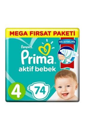 Bebek Bezi Aktif Bebek Mega Fırsat Paket Maxi 4 No 74 Lü Image 0