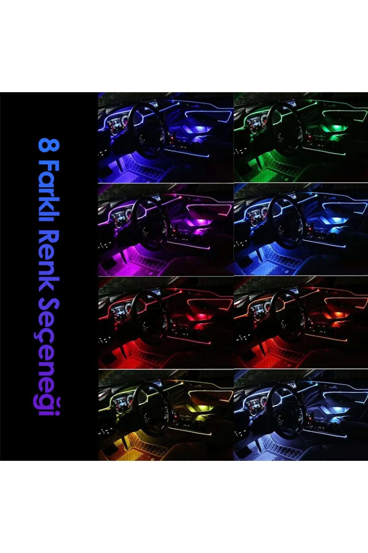 Ayak Altı Led 12 Ledli Lamba Sese Duyarlı Led Müziğe Duyarlı Led - 8 Renk Rgb