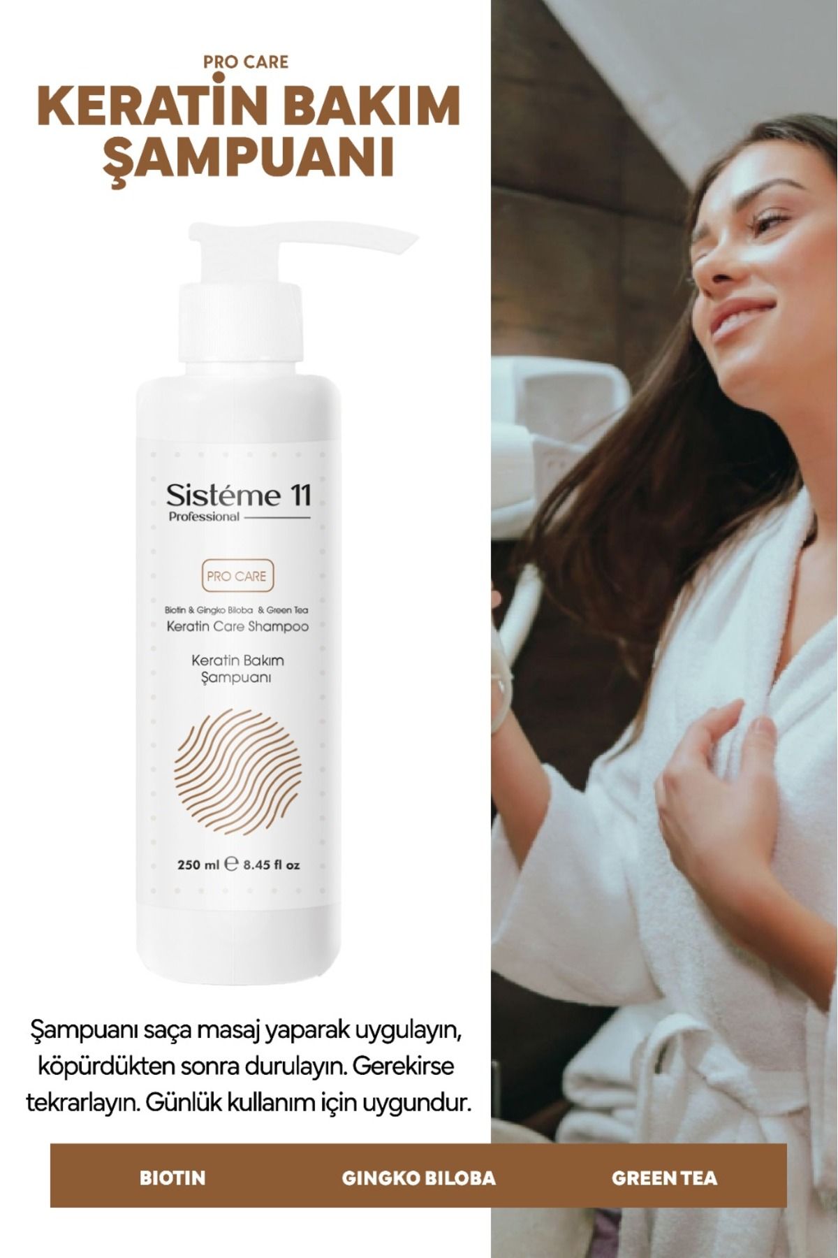 Sisteme 11 Tuzsuz Keratin Bakım Şampuanı 250 ml