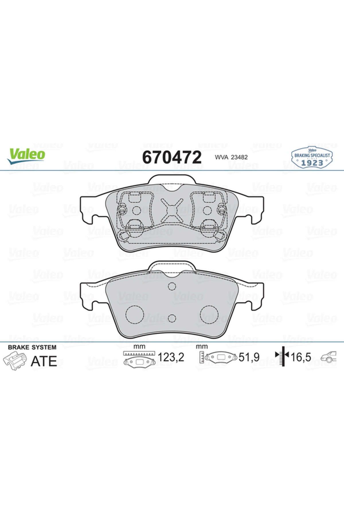 Valeo ARKA BALATA LGN II 01MGN II-LATITUDE-VE...