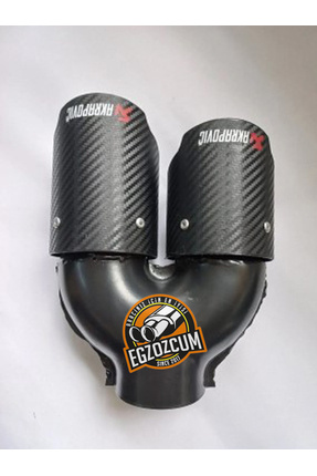 76 Mm. Çiftli Sol Içi Siyah Karbon Kaplama - Egzozcum - Image 0