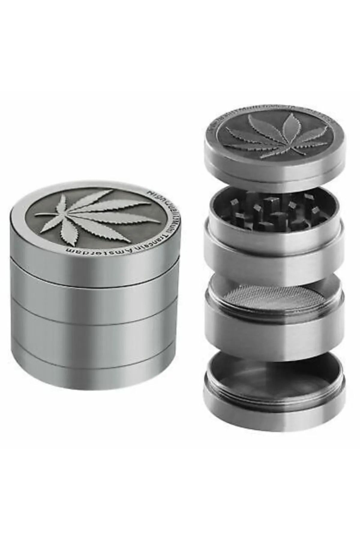 Yüksek Kaliteli Çelik Öğütücü Grinder  4 Katmanlı mıknatıs  Kapaklı taraklı  4 Cm Çap Cepte Taşınır