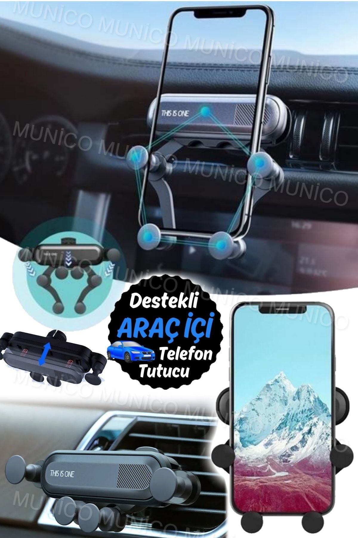 Akrobat Düşmez Indüksiyon Telefon Braketi Audi Audi Bmw Clio Ford Araç Telefon Tutacağı Araba