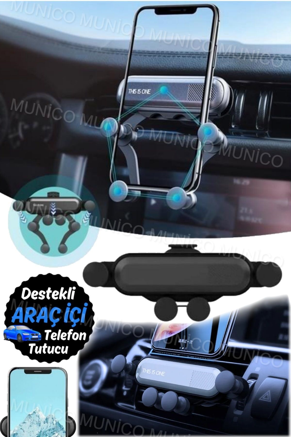 Akrobat Düşmez Indüksiyon Telefon Braketi Audi Audi Bmw Clio Ford Araç Telefon Tutacağı Araba