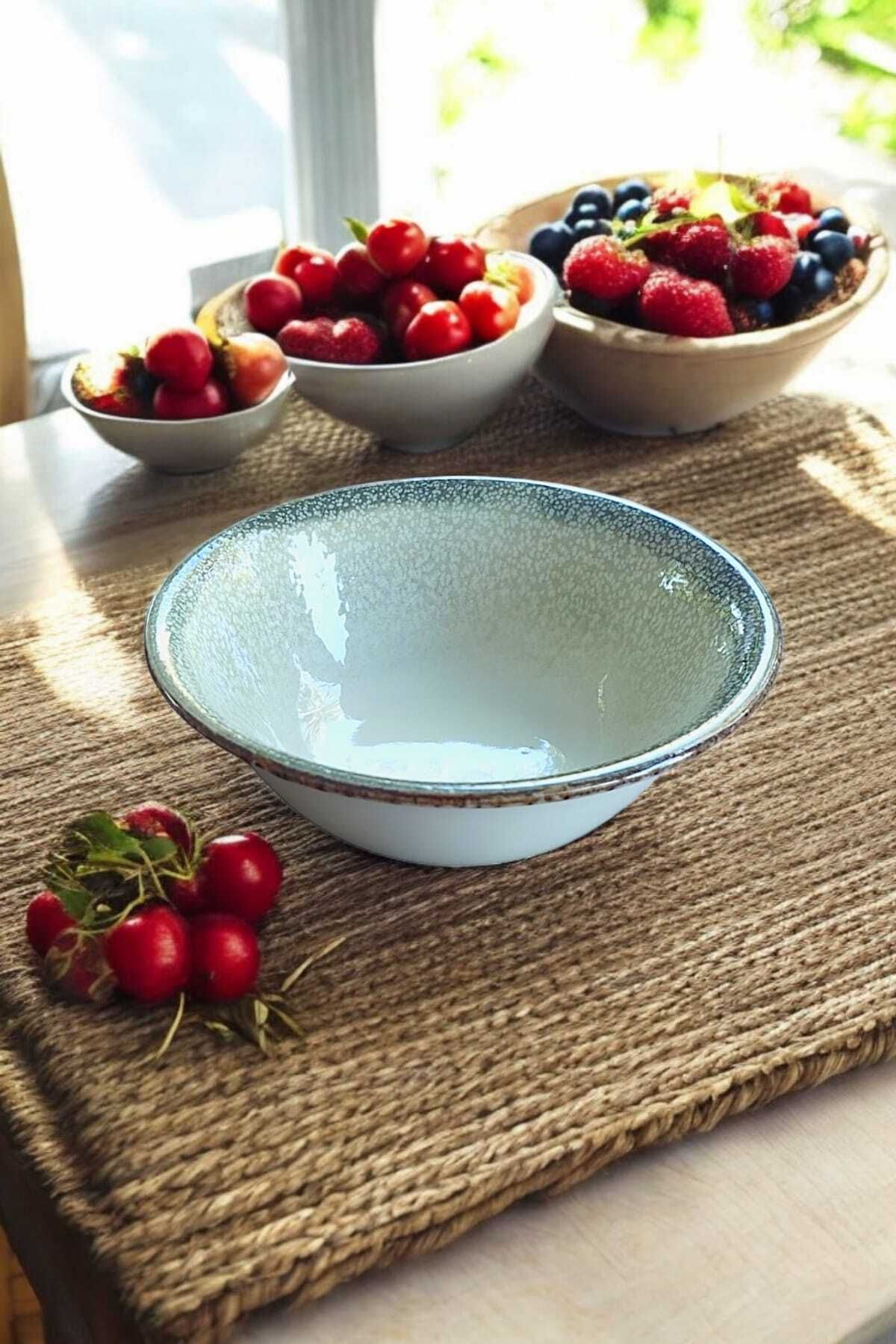 Porselen Bowl ve Salata Kasesi 18cm Modern Şık Büyük Boy