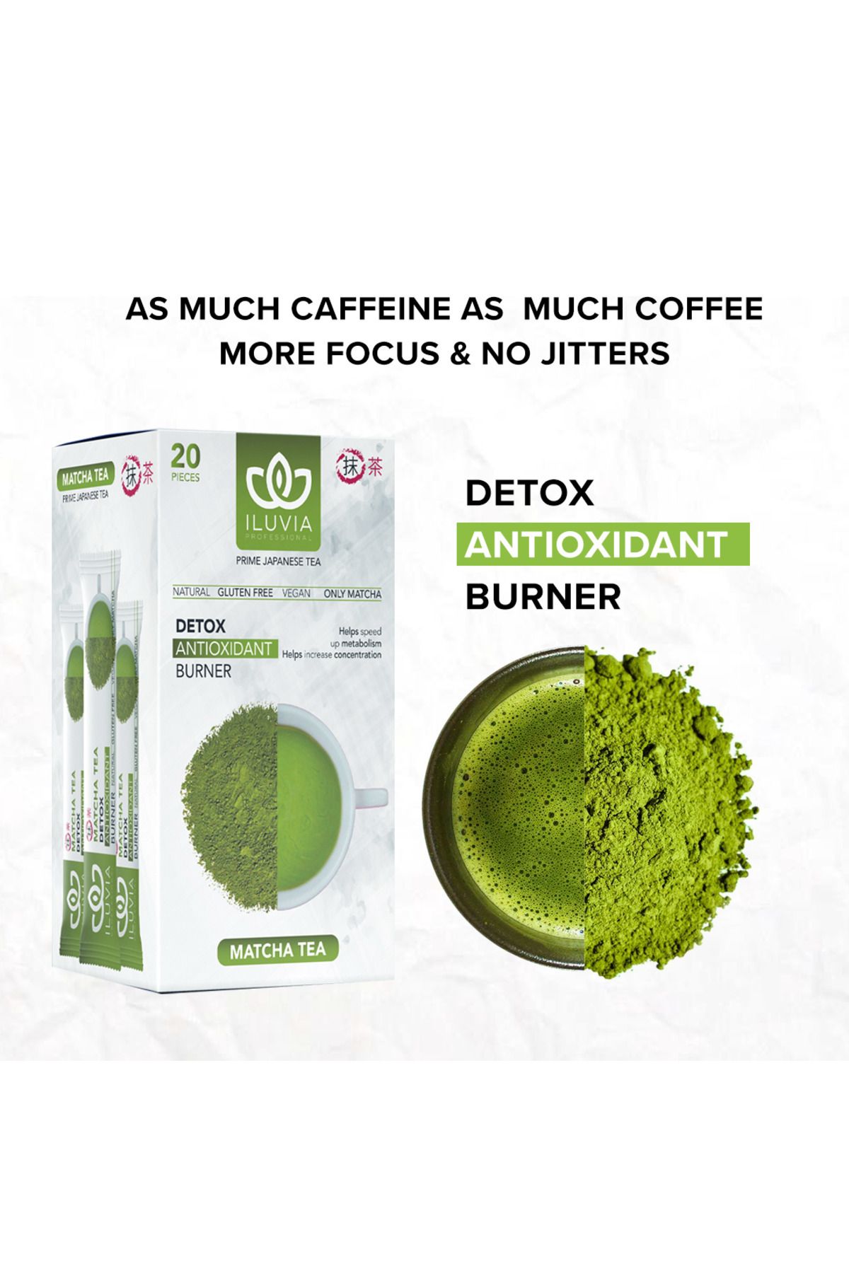 Matcha Prime Japanese Çilek Aromalı Detox Burner Form Çayı 1 Kutu