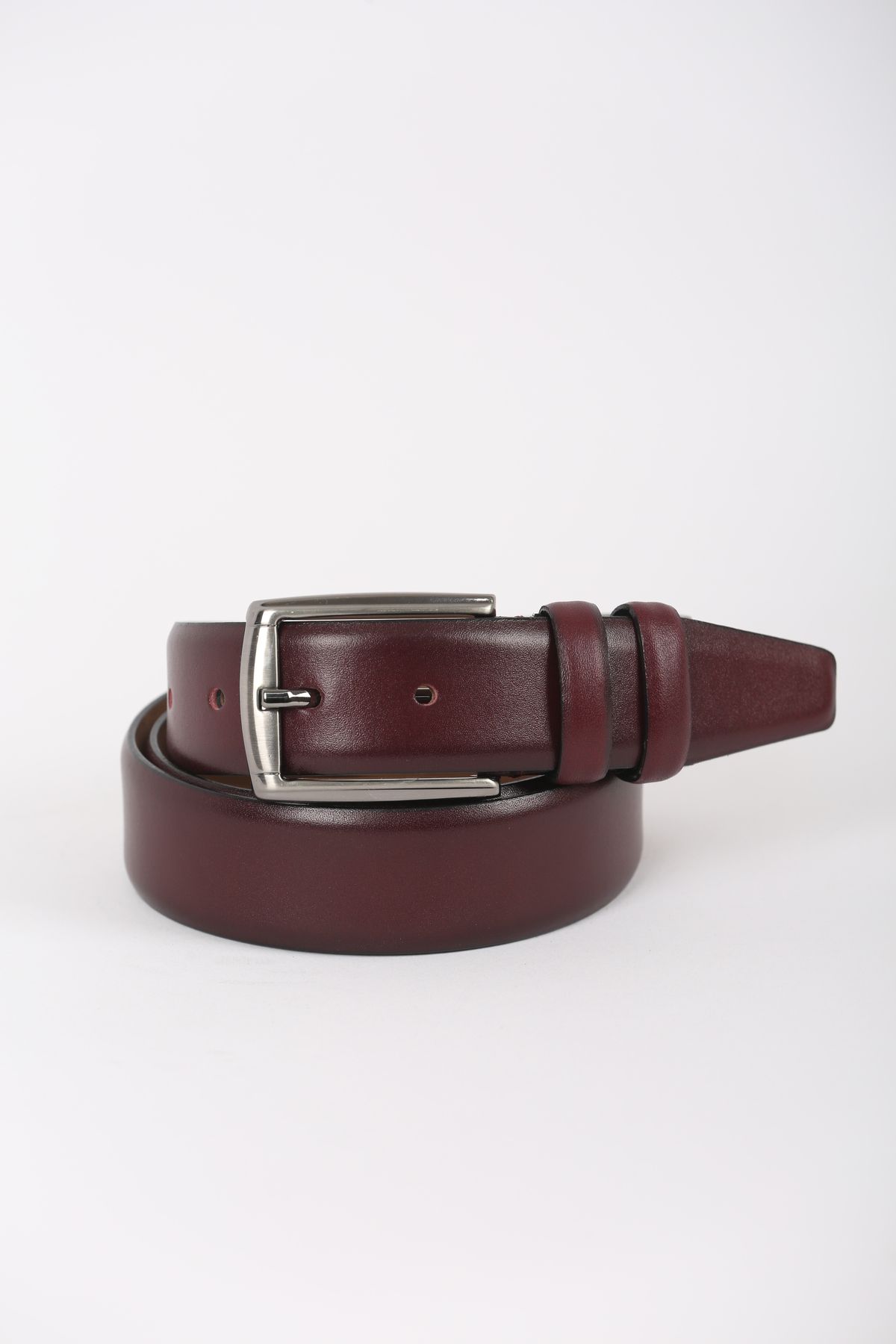 KASVA DERİ 3.5 cm Bordo  DeriKemer