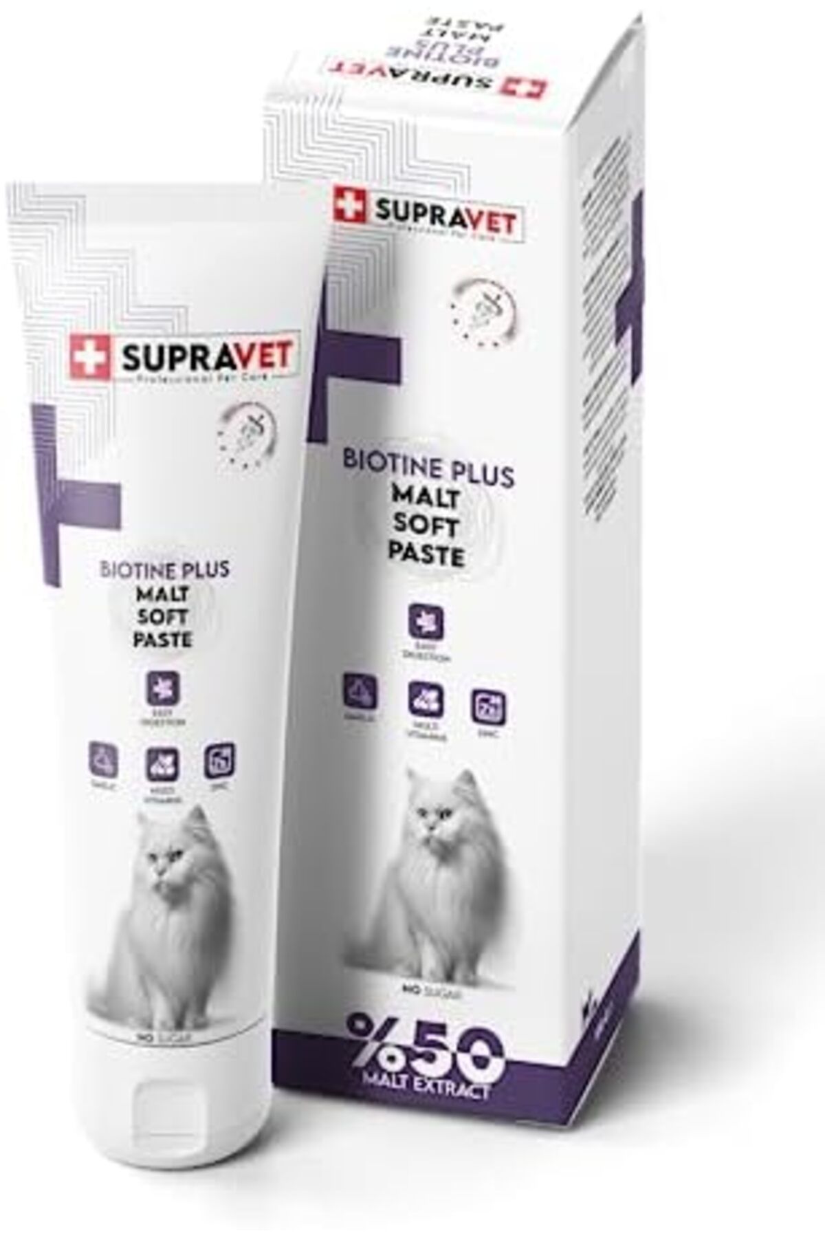 Supravet Biotine Plus Kediler Için Tüy Sağlığı Güçlendirici Malt Paste 100 gr