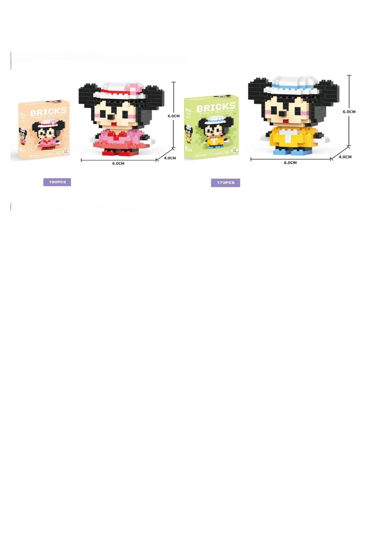 Bricks Disney Mickey veMinnie Mouse 3D yapboz...