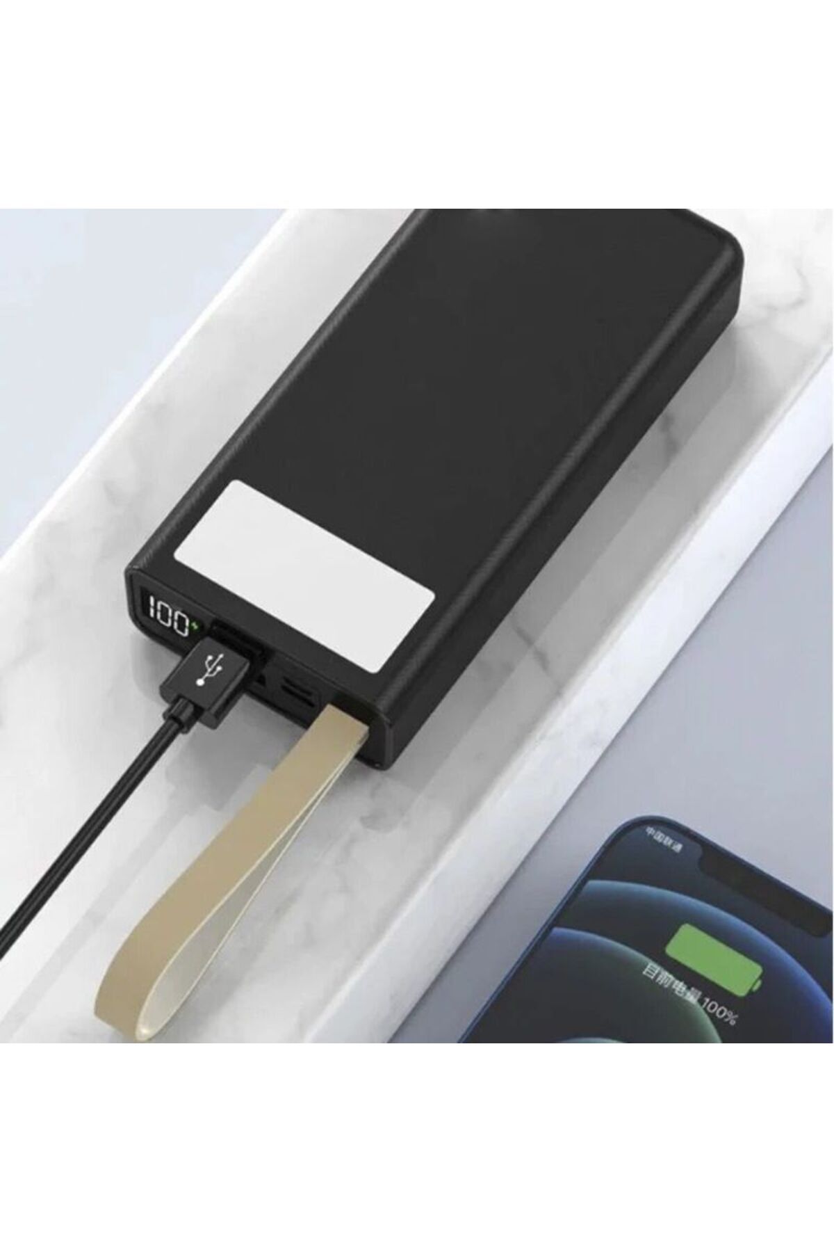 30.000 Mah Pd 22.5w 3.0 Hızlı Şarj Gerçek 30.000 Mah Garantili Işıklı Qc30 Siyah Powerbank