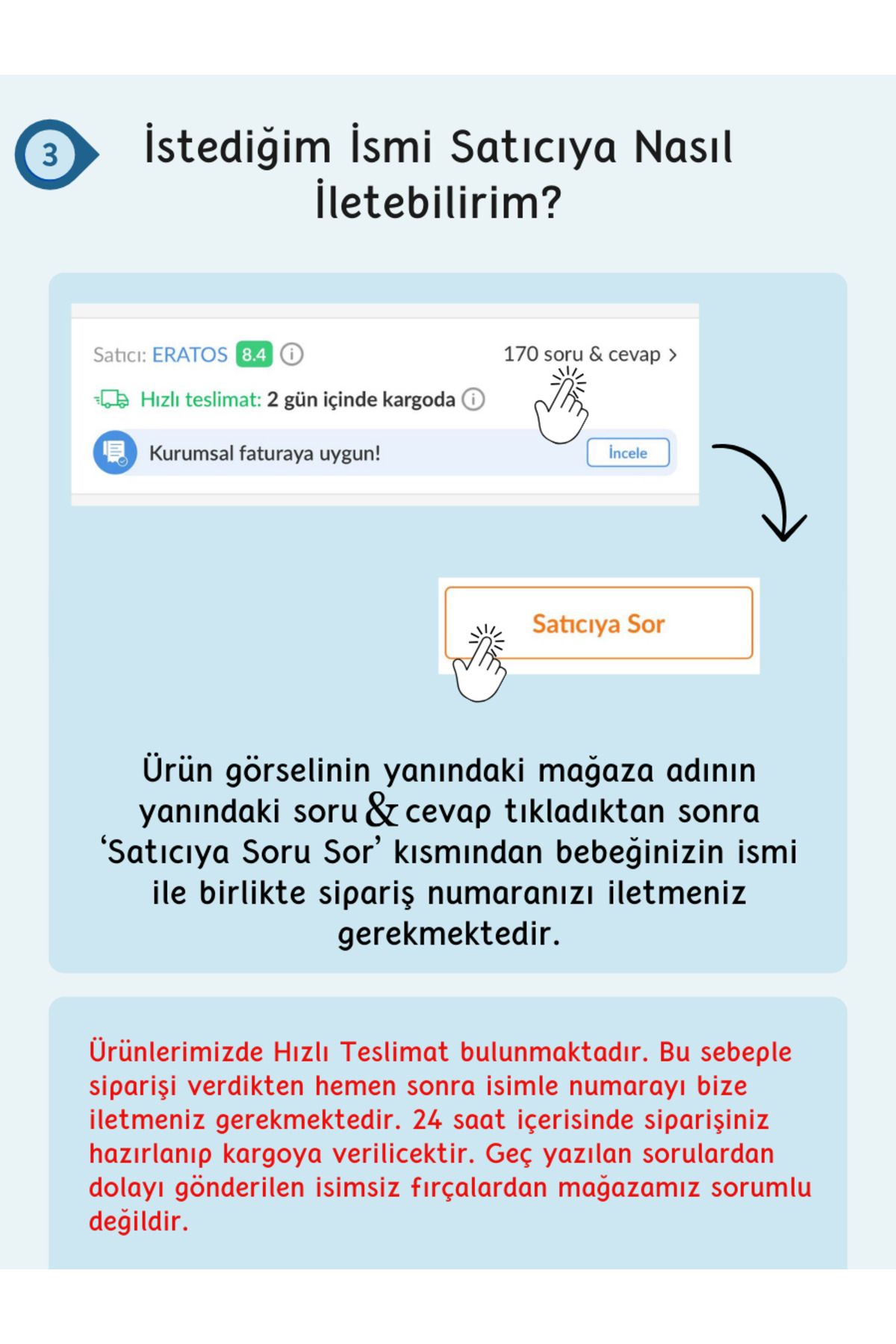 Bebek Tarağı Ve Şimşir Tarak 2'li Set -İsime Özel(LAZER MARKALAMA) Keçi Kılı Bebek Saç Fırçası Konak