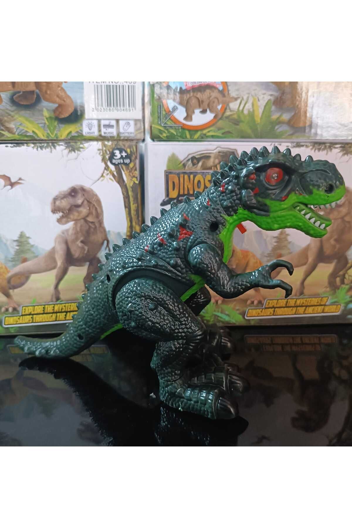 Oyuncak Dinazor Trex Pilli Yürüyen Işıklı Sesli 24 Cm T-rex Dinozor Figür