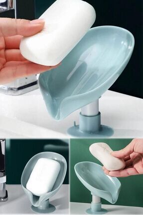 Vantuzlu Banyo Sabun Tutucu Kaymaz Dranej Sabunluk Banyo Su Giderli Plastik Banyo Sabunluğu Kaymaz Image 4