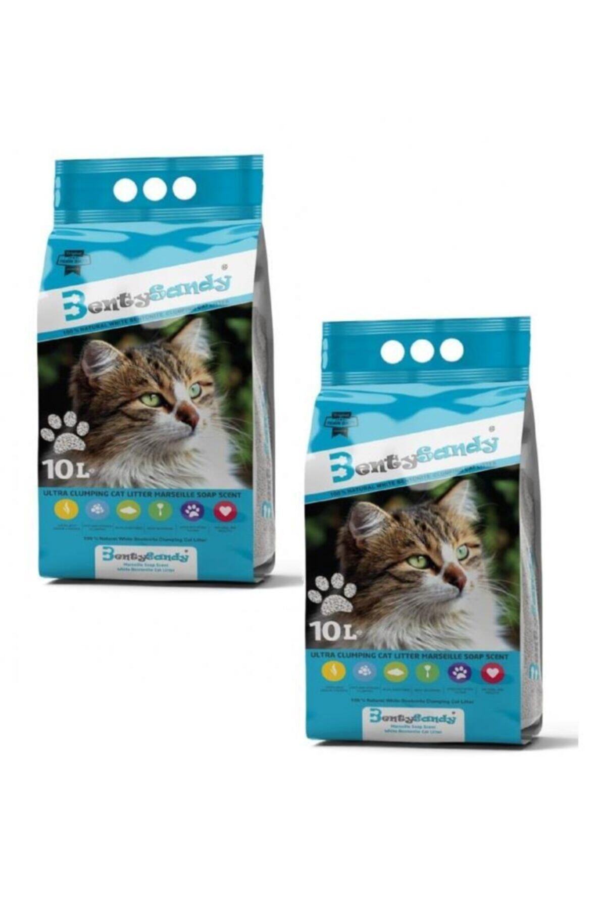 BentySandy Marsilya Sabun Kokulu Kalın Bentonit Kedi Kumu 10 L 2 Adet