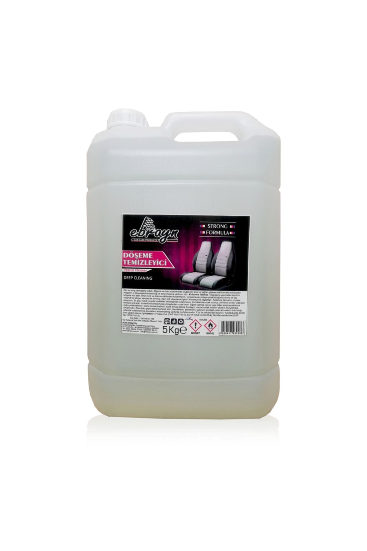 Ebrayn Oto Koltuk - Döşeme - Halı Temizleyici Leke Sökücü Çıkarıcı 5 Litre