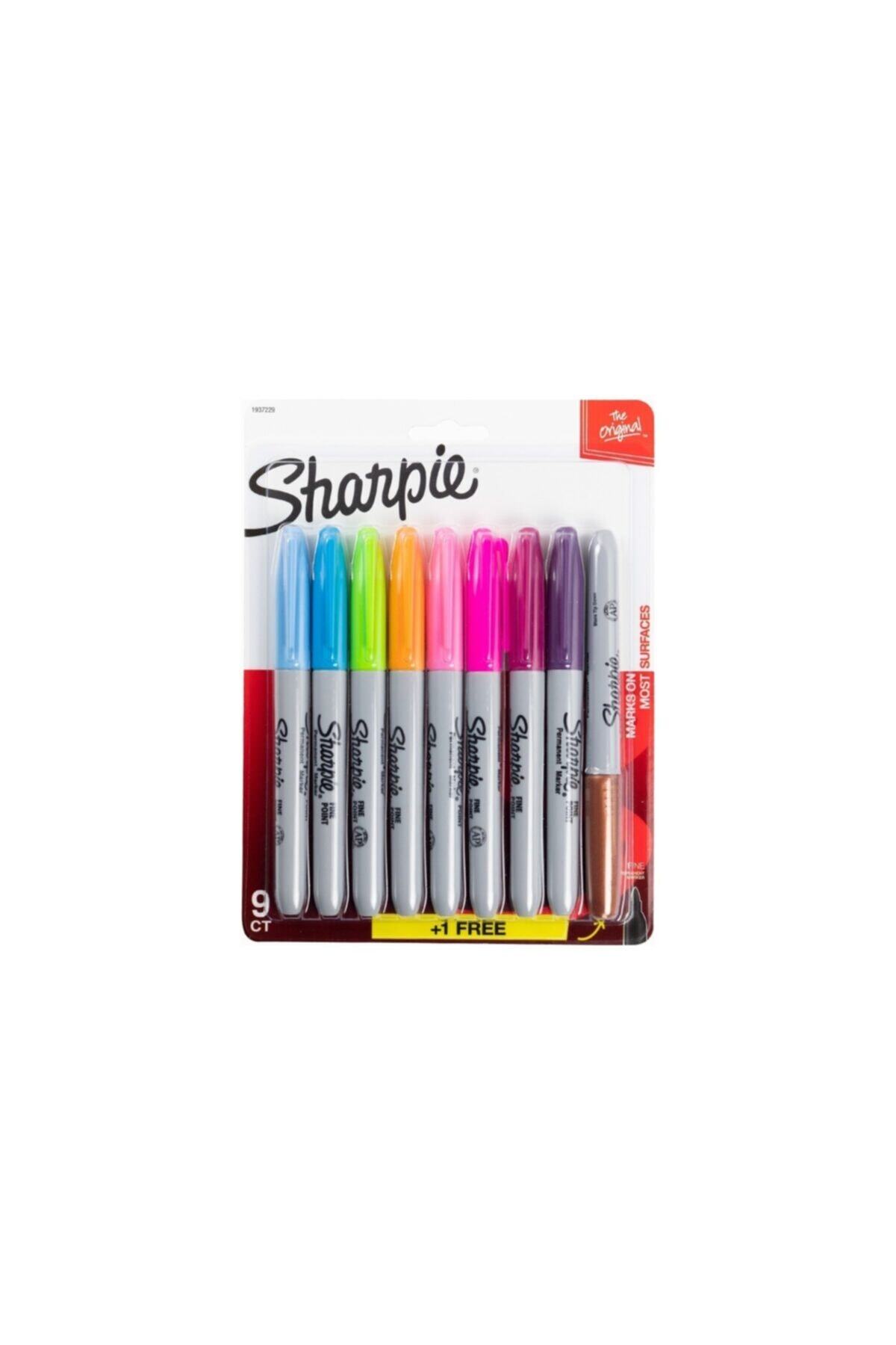 Sharpie Fine Permanent Markör Karışık Renk 8+1