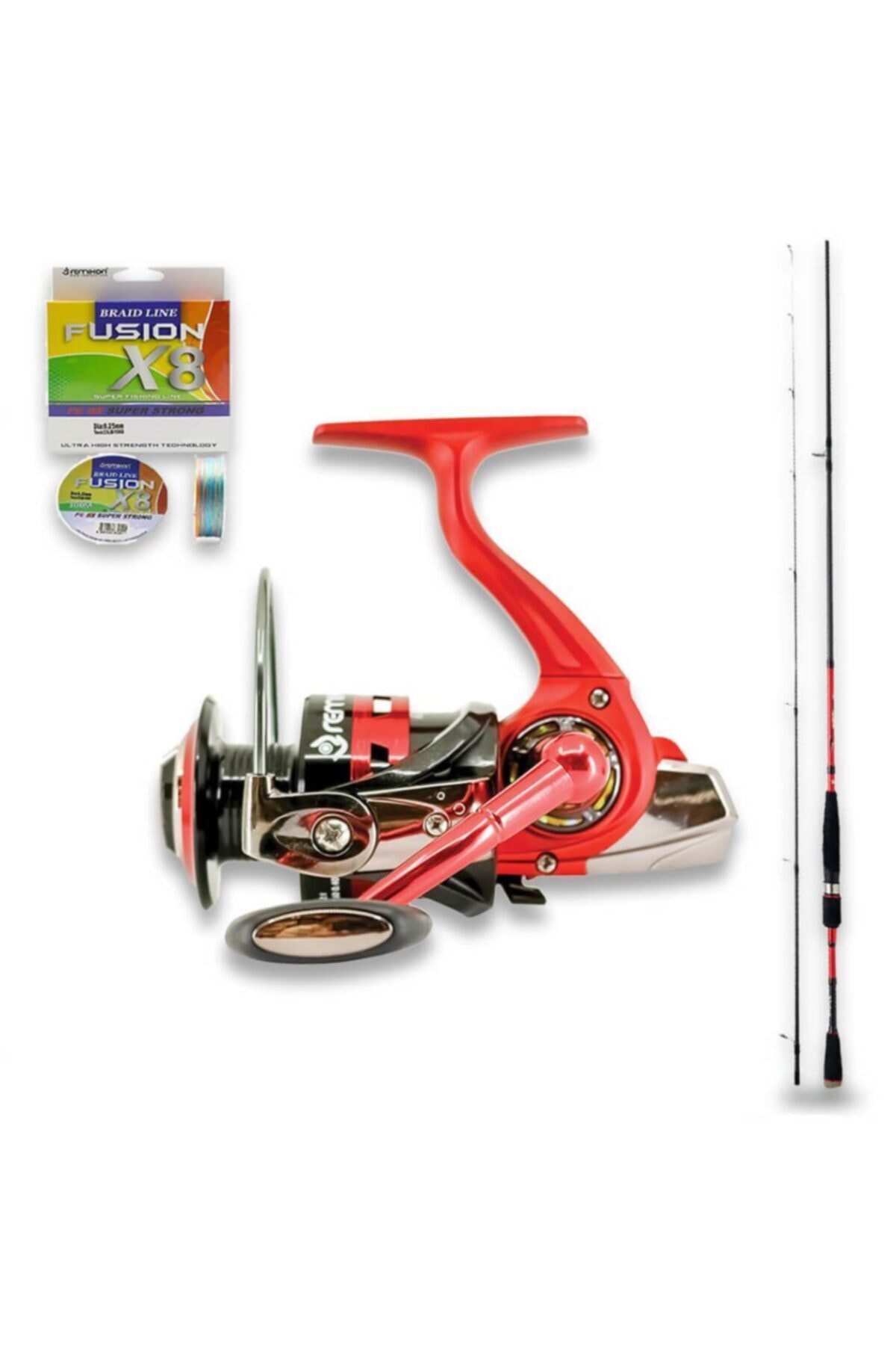 DAIWA Crossfire 270 Remixon Redmaster 4000 Remixon 150m Ip Misina Spin Seti