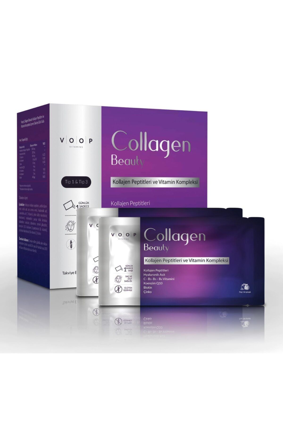 VOOP Collagen Beauty 30 Saşe Nar Aromalı